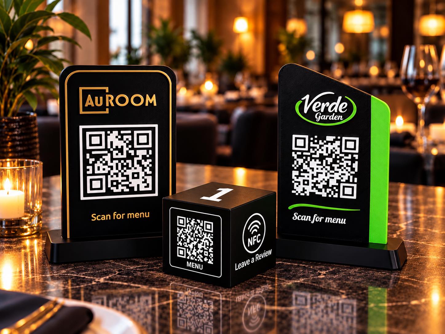 QR кодове 3d — Стойки с обемна основа